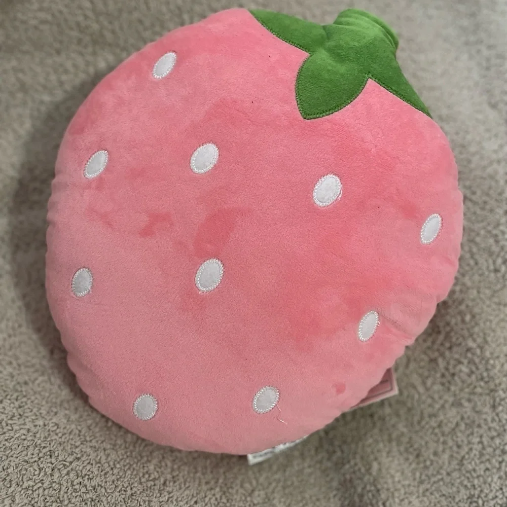 Cute Plush pillow Set - Strawberry, Mushroom, and alien space ship.